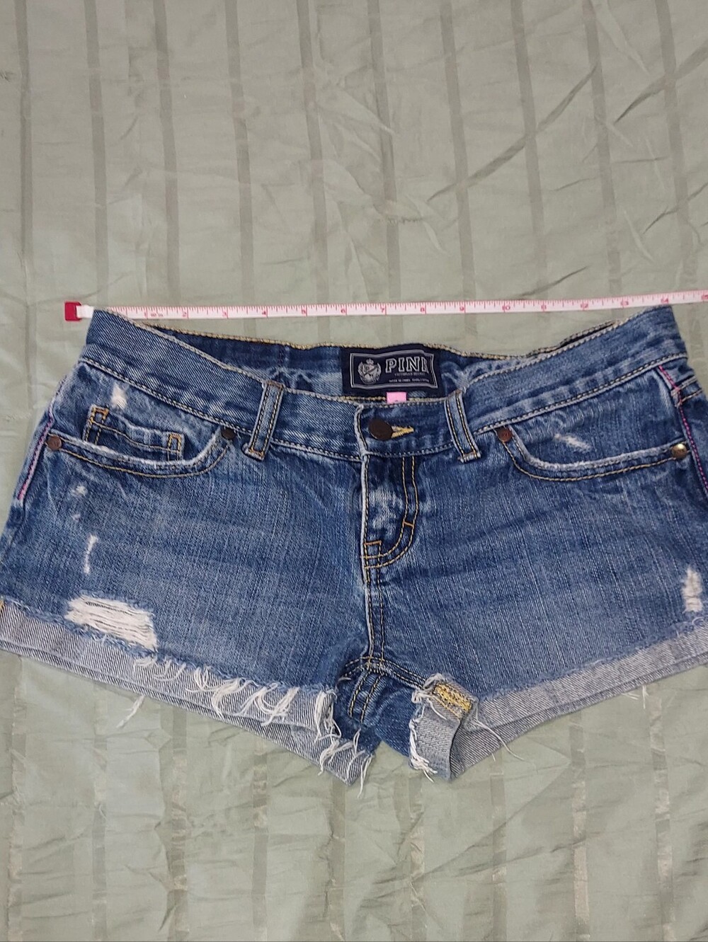 PINK Victoria's Secret Distressed Denim Jean Shorts